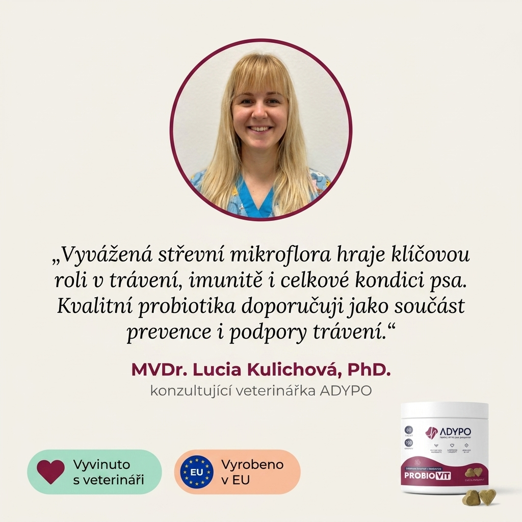 Doporučení veterinářky – MVDr. Lucia Kulichová o probiotikách ProbioVit