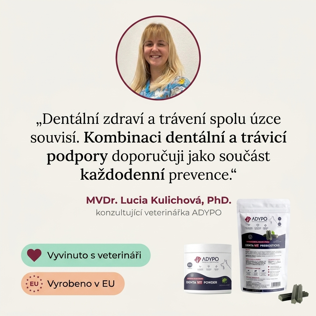 Doporučení veterinářky MVDr. Lucie Kulichové pro Denta Combo – vyvinuto s veterináři, vyrobeno v EU