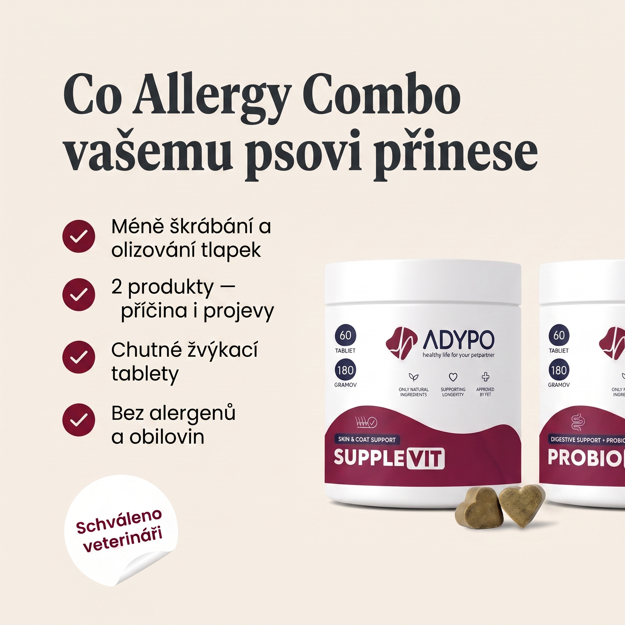 Co Allergy Combo přinese vašemu psovi
