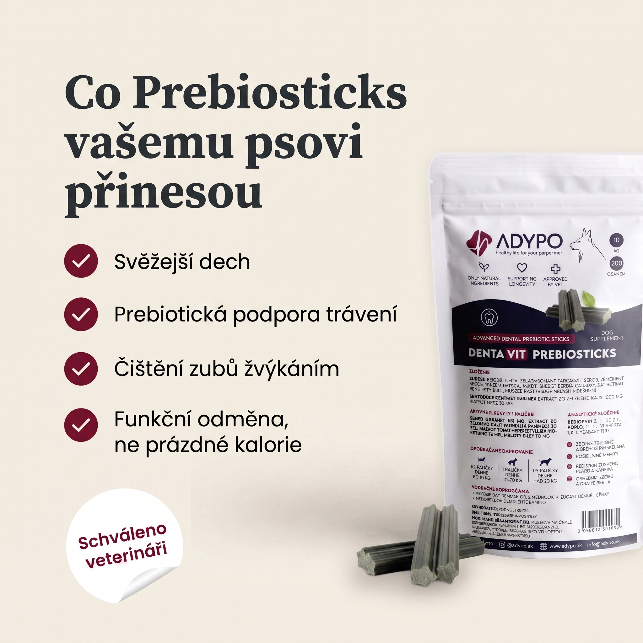 Co Prebiosticks přinesou vašemu psovi