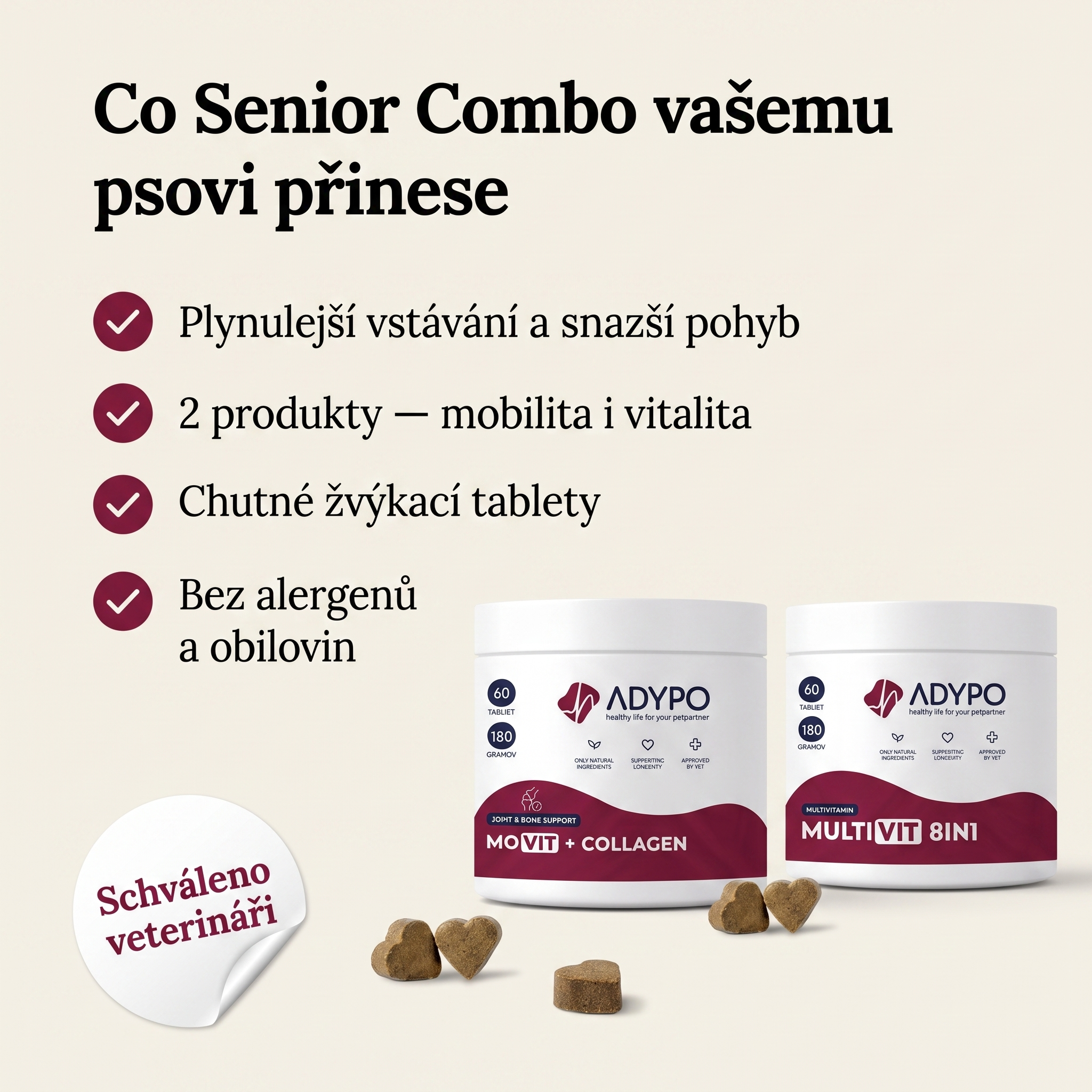 Co Senior Combo přinese vašemu psovi