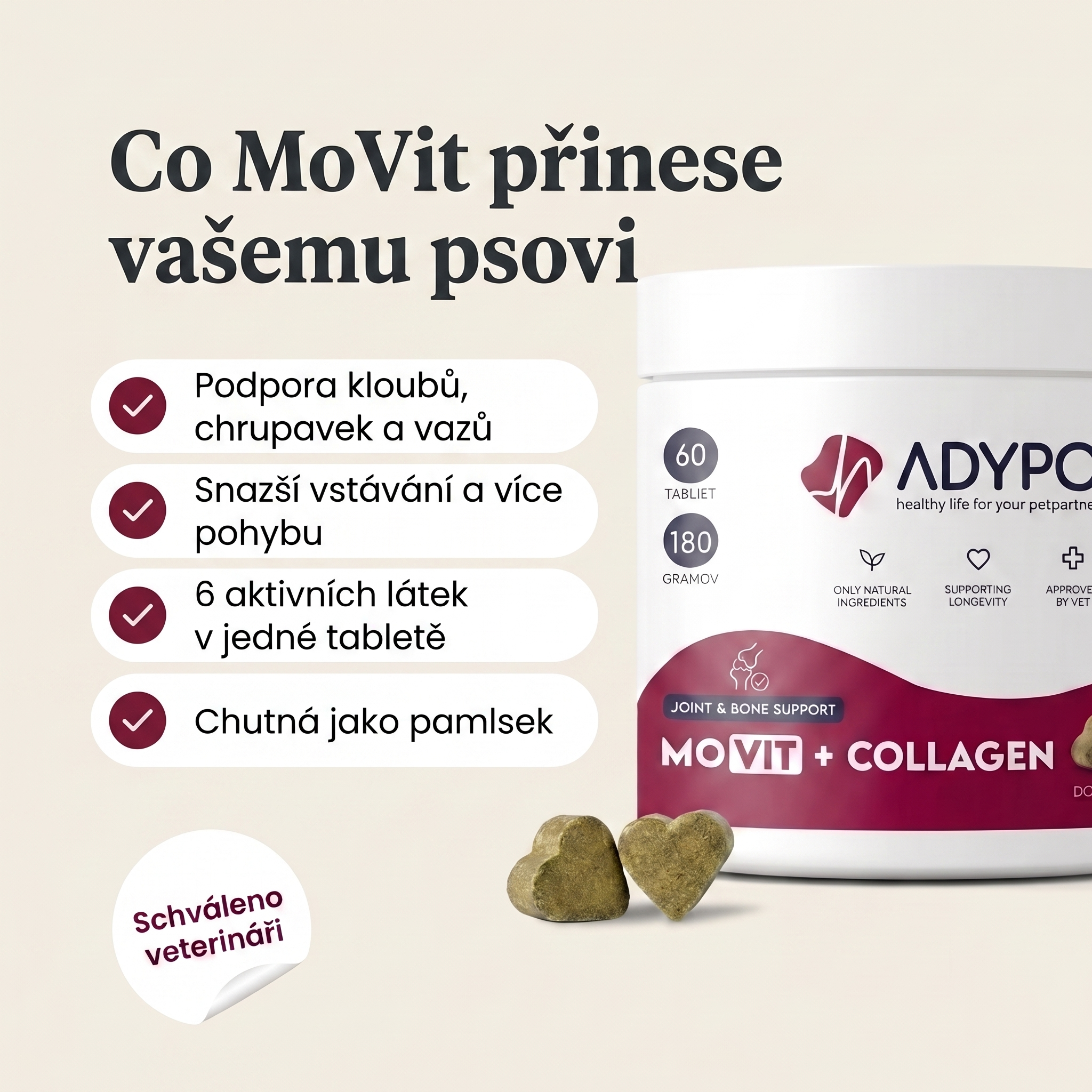 ADYPO MoVit Collagen – klouby a kosti s kolagenem